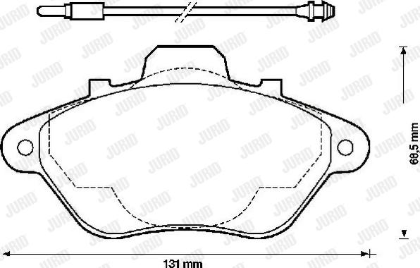 Jurid 571752J - Kit de plaquettes de frein, frein à disque cwaw.fr