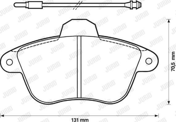 Jurid 571733D - Kit de plaquettes de frein, frein à disque cwaw.fr