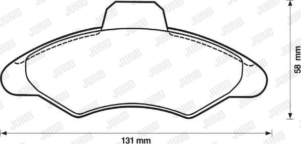 Jurid 571725J - Kit de plaquettes de frein, frein à disque cwaw.fr