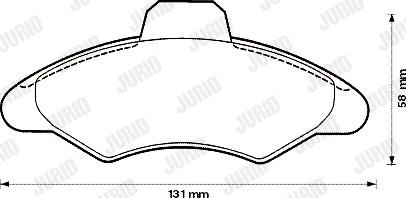 Jurid 571726D - Kit de plaquettes de frein, frein à disque cwaw.fr