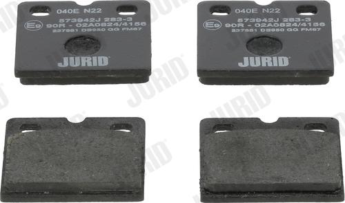 Jurid 573942J - Kit de plaquettes de frein, frein à disque cwaw.fr