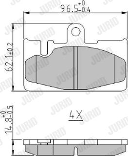 Jurid 573954J - Kit de plaquettes de frein, frein à disque cwaw.fr