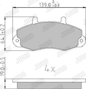 Jurid 573950J - Kit de plaquettes de frein, frein à disque cwaw.fr