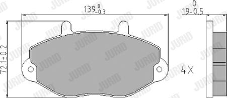 Jurid 573951J - Kit de plaquettes de frein, frein à disque cwaw.fr