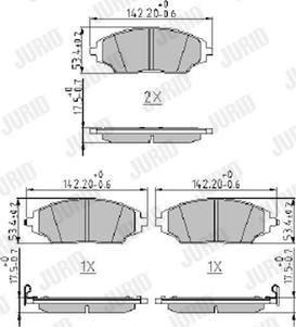 Jurid 573958J - Kit de plaquettes de frein, frein à disque cwaw.fr