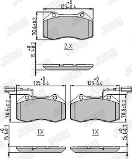 Jurid 573957J - Kit de plaquettes de frein, frein à disque cwaw.fr