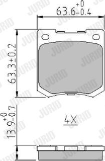 Jurid 573961J - Kit de plaquettes de frein, frein à disque cwaw.fr