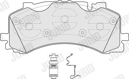 Jurid 573902J - Kit de plaquettes de frein, frein à disque cwaw.fr