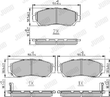 Jurid 573913J - Kit de plaquettes de frein, frein à disque cwaw.fr