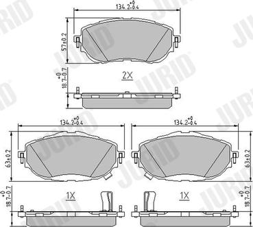 Jurid 573440J - Kit de plaquettes de frein, frein à disque cwaw.fr