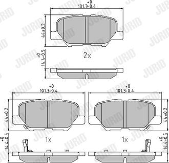 Jurid 573442J - Kit de plaquettes de frein, frein à disque cwaw.fr