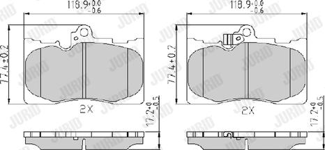 Jurid 573413J - Kit de plaquettes de frein, frein à disque cwaw.fr