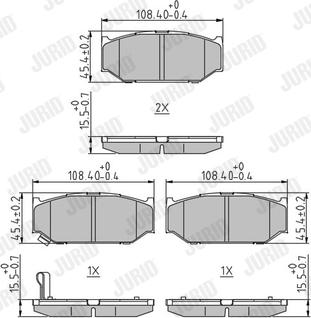 Jurid 573417J - Kit de plaquettes de frein, frein à disque cwaw.fr