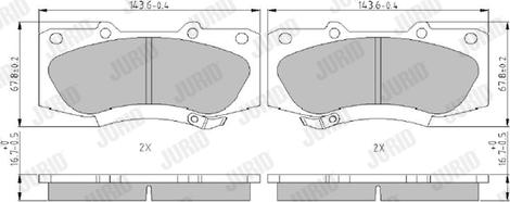 Jurid 573435J - Kit de plaquettes de frein, frein à disque cwaw.fr