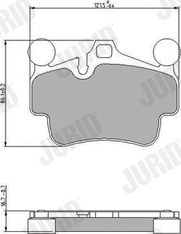 Jurid 573650J - Kit de plaquettes de frein, frein à disque cwaw.fr