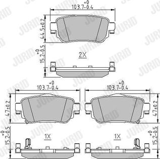 Jurid 573658J - Kit de plaquettes de frein, frein à disque cwaw.fr