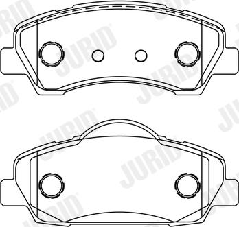 Jurid 573630J - Kit de plaquettes de frein, frein à disque cwaw.fr