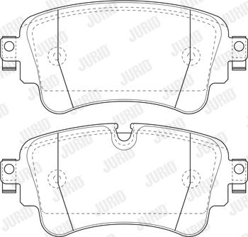Jurid 573629J - Kit de plaquettes de frein, frein à disque cwaw.fr