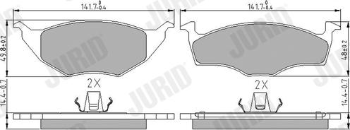 Jurid 573040J - Kit de plaquettes de frein, frein à disque cwaw.fr