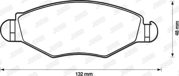 Jurid 573051D - Kit de plaquettes de frein, frein à disque cwaw.fr