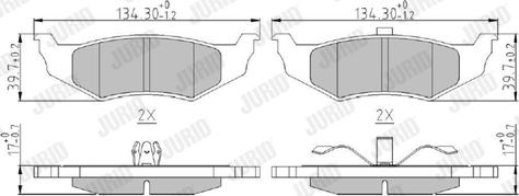 Jurid 573069J - Kit de plaquettes de frein, frein à disque cwaw.fr