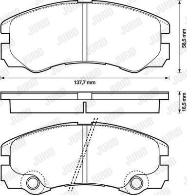 Jurid 573066J - Kit de plaquettes de frein, frein à disque cwaw.fr