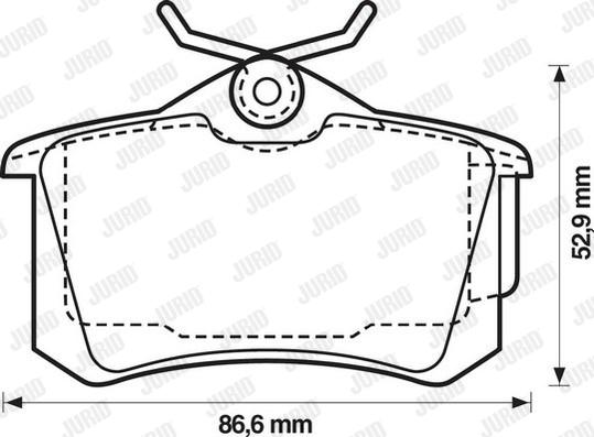 Jurid 573005J - Kit de plaquettes de frein, frein à disque cwaw.fr