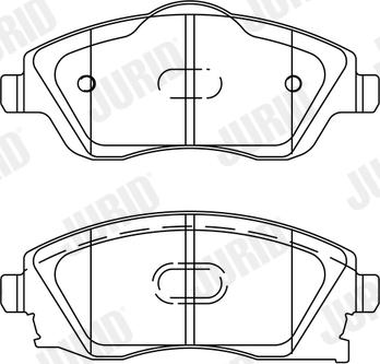 Jurid 573011J - Kit de plaquettes de frein, frein à disque cwaw.fr