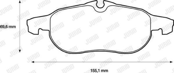 Jurid 573089D - Kit de plaquettes de frein, frein à disque cwaw.fr