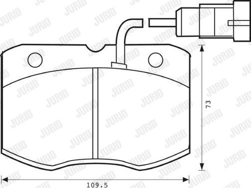 Jurid 573081J - Kit de plaquettes de frein, frein à disque cwaw.fr