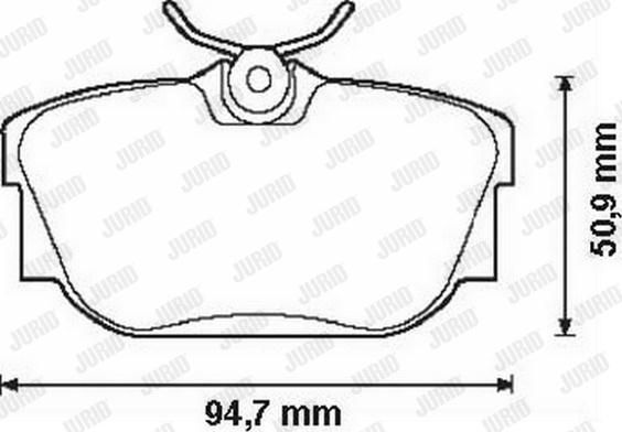 Jurid 573038J - Kit de plaquettes de frein, frein à disque cwaw.fr