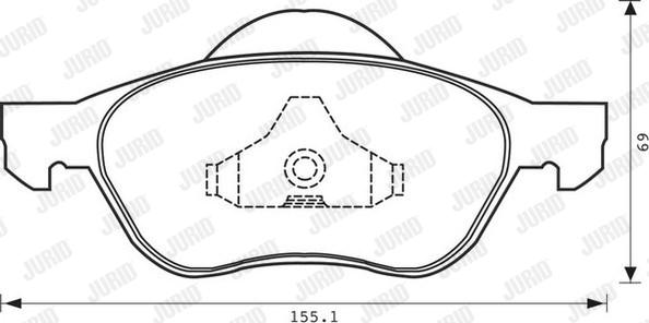 Jurid 573025JC - Kit de plaquettes de frein, frein à disque cwaw.fr