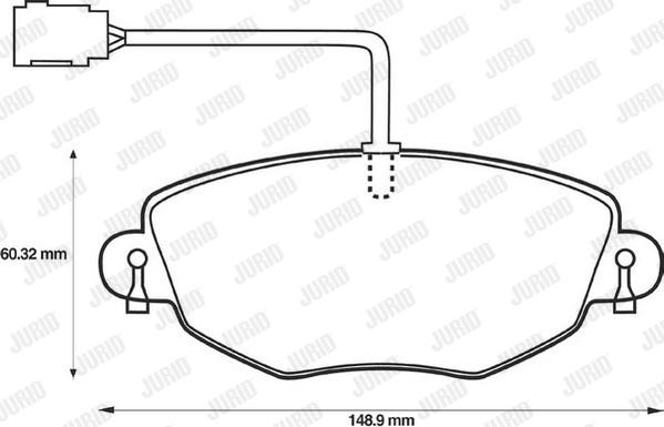 Jurid 573020J - Kit de plaquettes de frein, frein à disque cwaw.fr