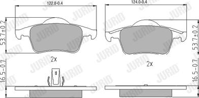 Jurid 573021J - Kit de plaquettes de frein, frein à disque cwaw.fr