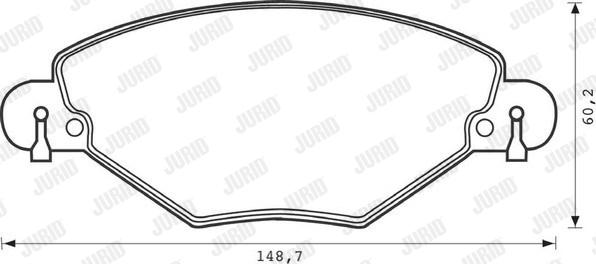 Jurid 573027J - Kit de plaquettes de frein, frein à disque cwaw.fr