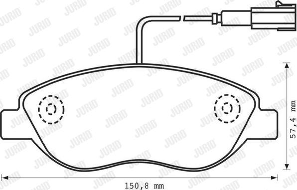 Jurid 573076D - Kit de plaquettes de frein, frein à disque cwaw.fr