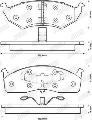 Jurid 573071J - Kit de plaquettes de frein, frein à disque cwaw.fr