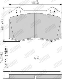 Jurid 573149J - Kit de plaquettes de frein, frein à disque cwaw.fr