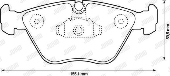 Jurid 573161J-AS - Kit de plaquettes de frein, frein à disque cwaw.fr