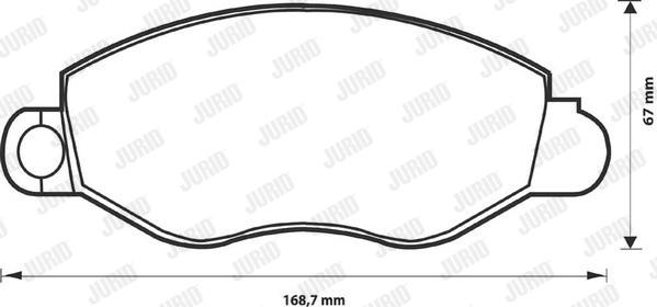 Jurid 573110D - Kit de plaquettes de frein, frein à disque cwaw.fr