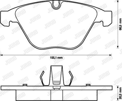 Jurid 573189JC - Kit de plaquettes de frein, frein à disque cwaw.fr