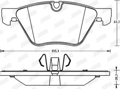 Jurid 573187JC - Kit de plaquettes de frein, frein à disque cwaw.fr