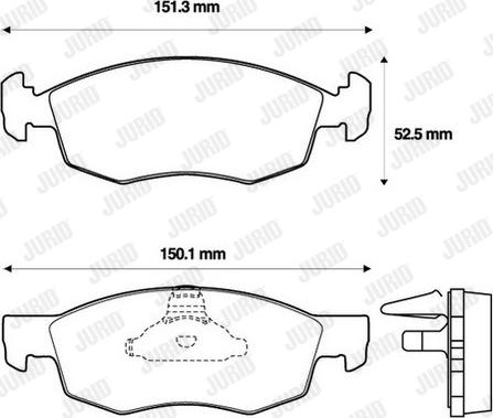 Jurid 573130J - Kit de plaquettes de frein, frein à disque cwaw.fr