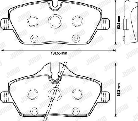 Jurid 573137D - Kit de plaquettes de frein, frein à disque cwaw.fr