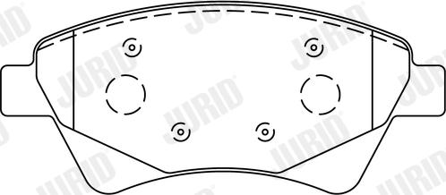 Jurid 573124J - Kit de plaquettes de frein, frein à disque cwaw.fr