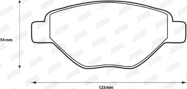 Jurid 573123JC - Kit de plaquettes de frein, frein à disque cwaw.fr