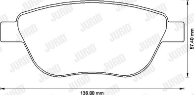 Jurid 573171J - Kit de plaquettes de frein, frein à disque cwaw.fr