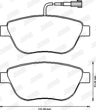 Jurid 573172J - Kit de plaquettes de frein, frein à disque cwaw.fr