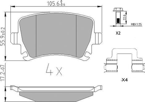 Jurid 573846J - Kit de plaquettes de frein, frein à disque cwaw.fr