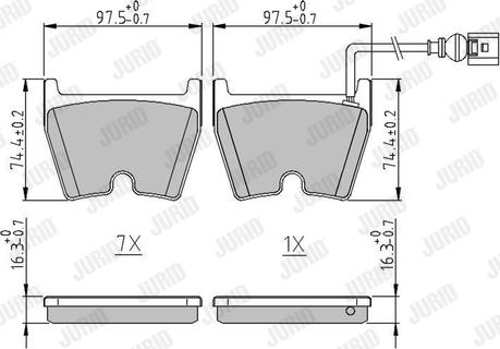 Jurid 573809J - Kit de plaquettes de frein, frein à disque cwaw.fr